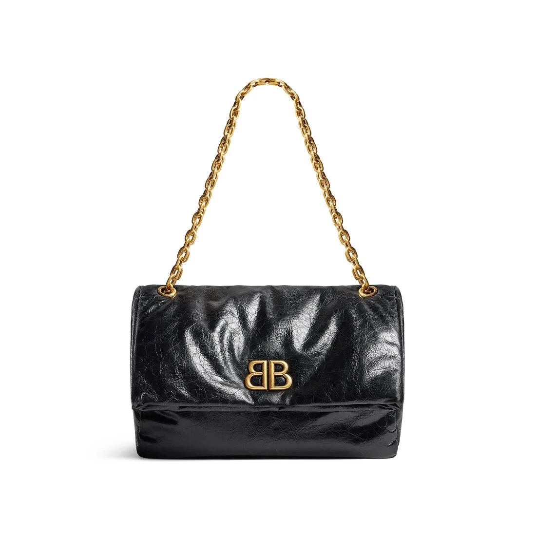 Women's Monaco Medium Chain Bag in Black - 1