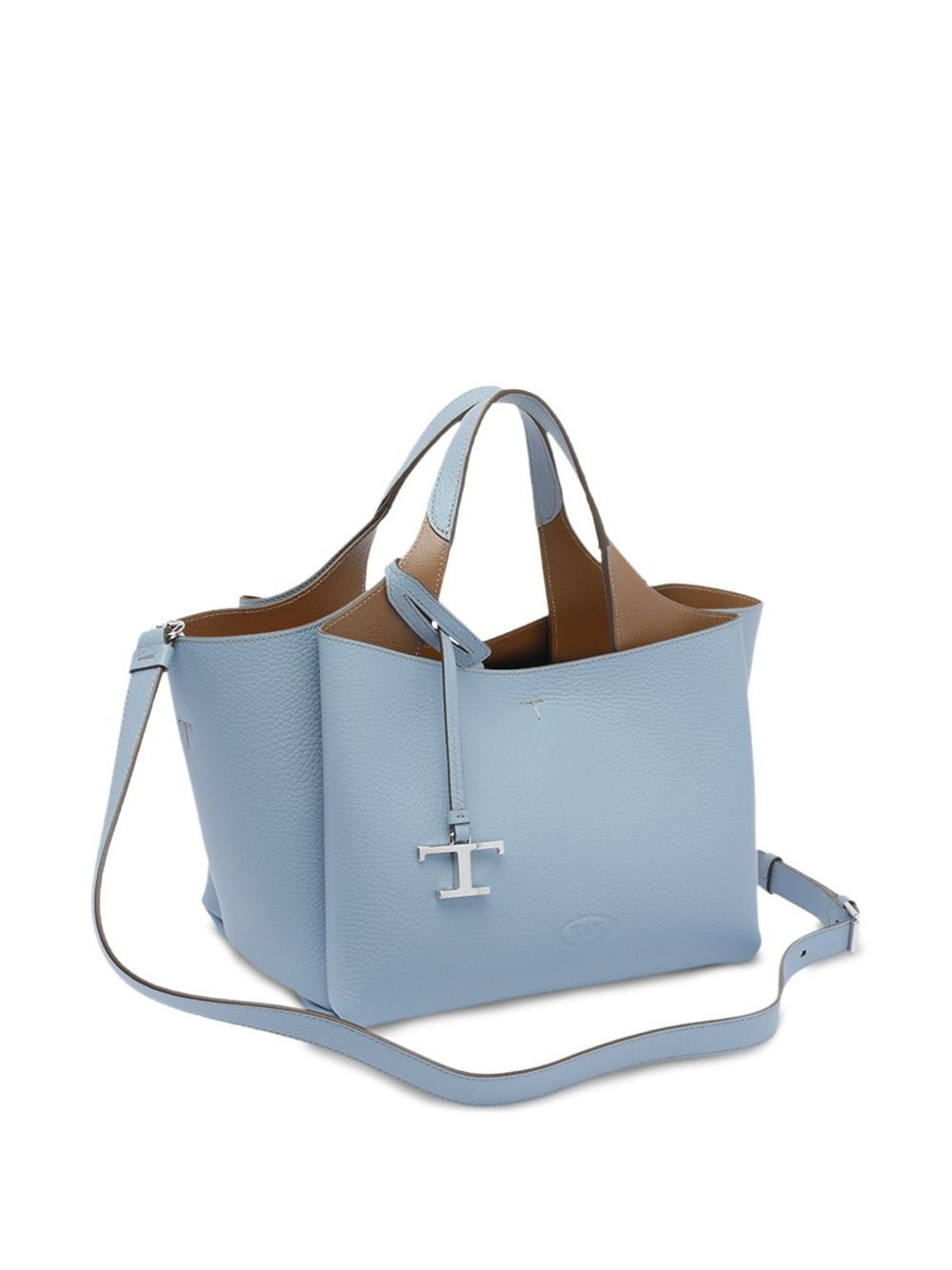 T-logo leather tote bag - 3