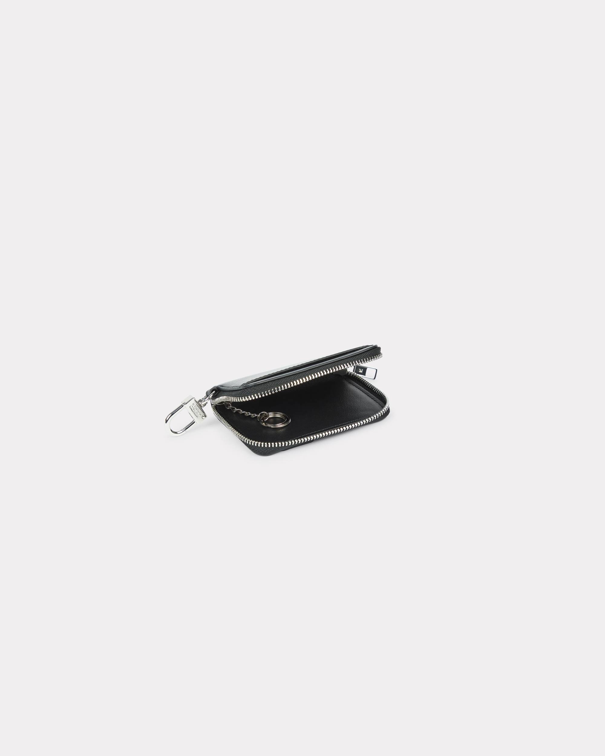 'KENZO Tab' key holder in leather - 4