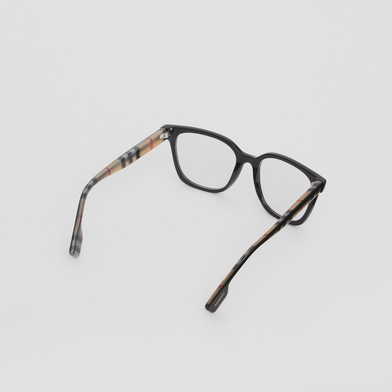 Vintage Check Bio-acetate Square Optical Frames - 5