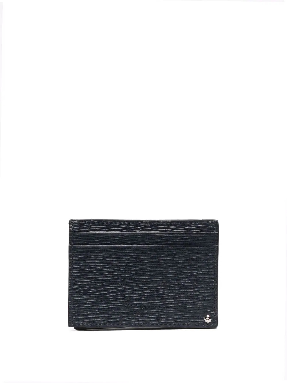 Gancini textured leather cardholder - 1