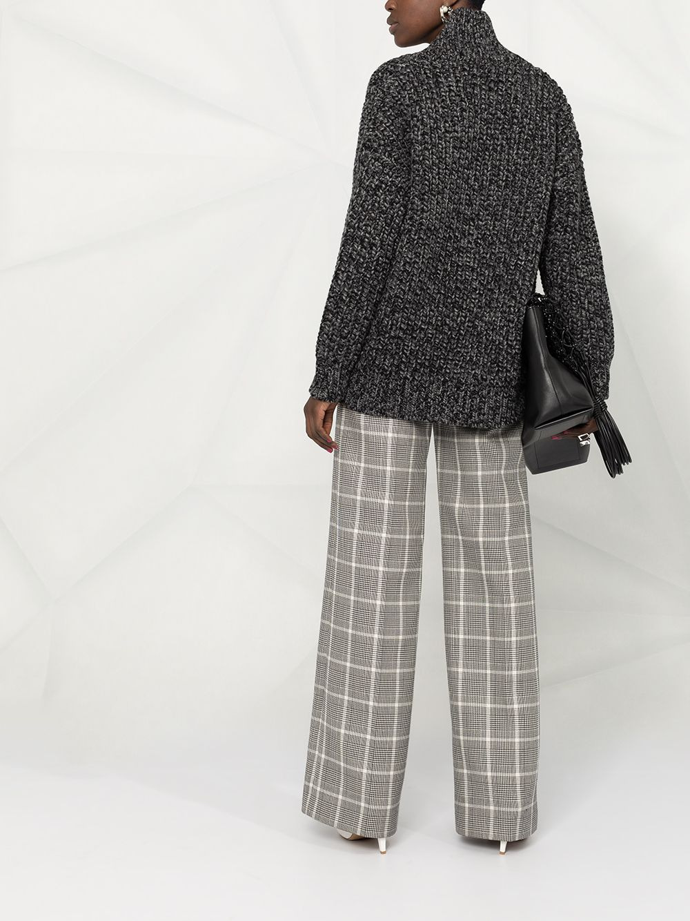 oversized mélange-knit jumper - 4