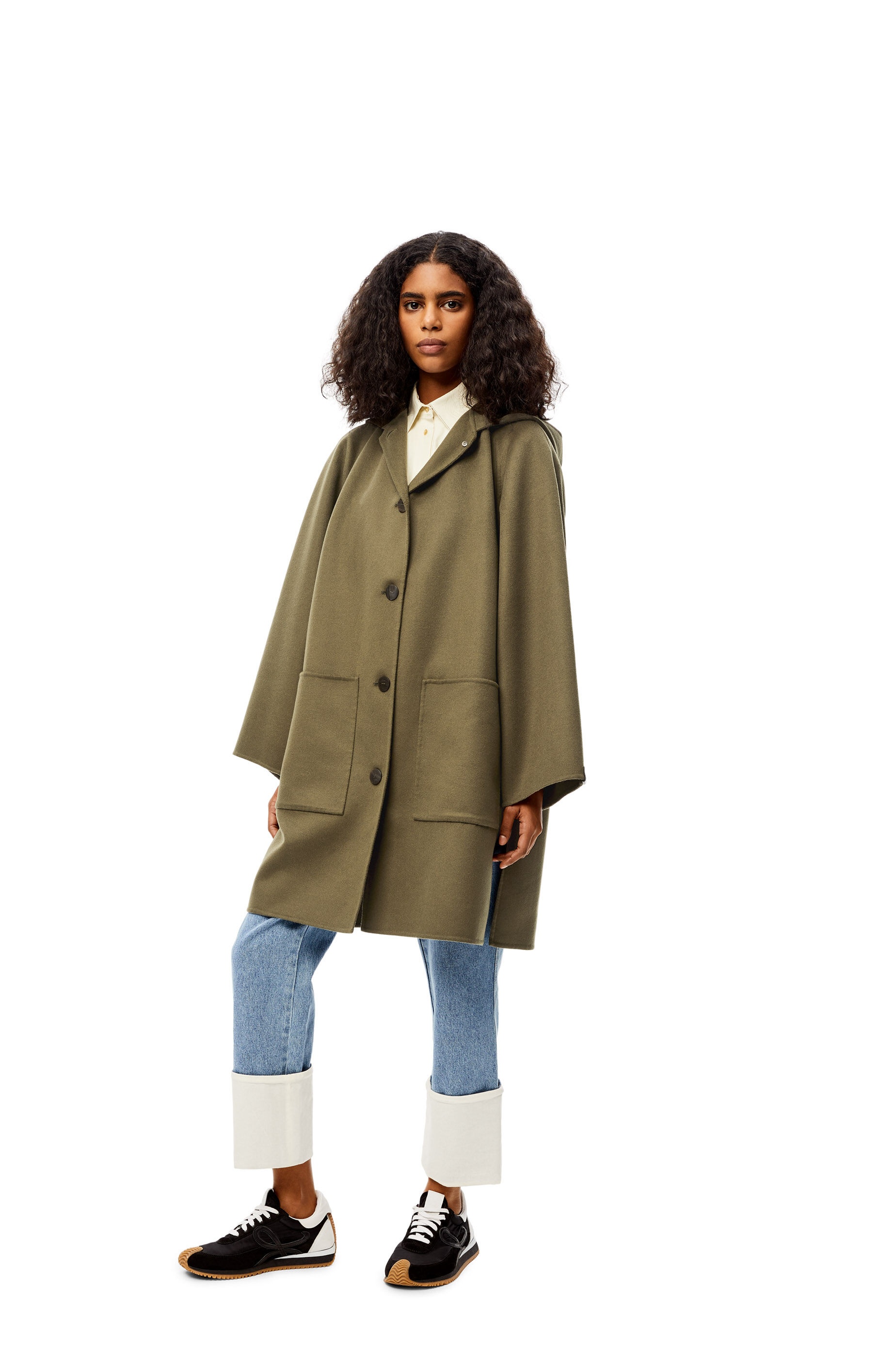 Hooded coat and wool and cashmere - 3