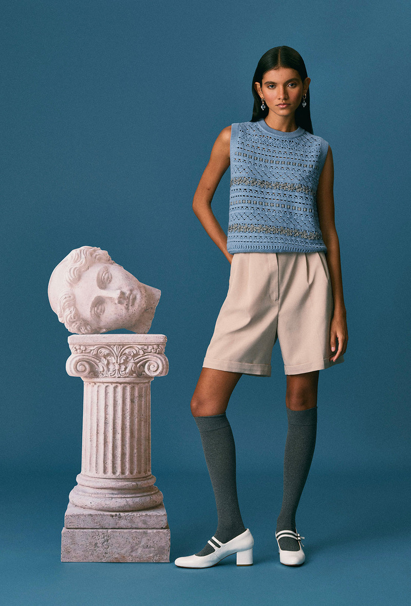 Salem Vest - Greek Blue Gingham 1