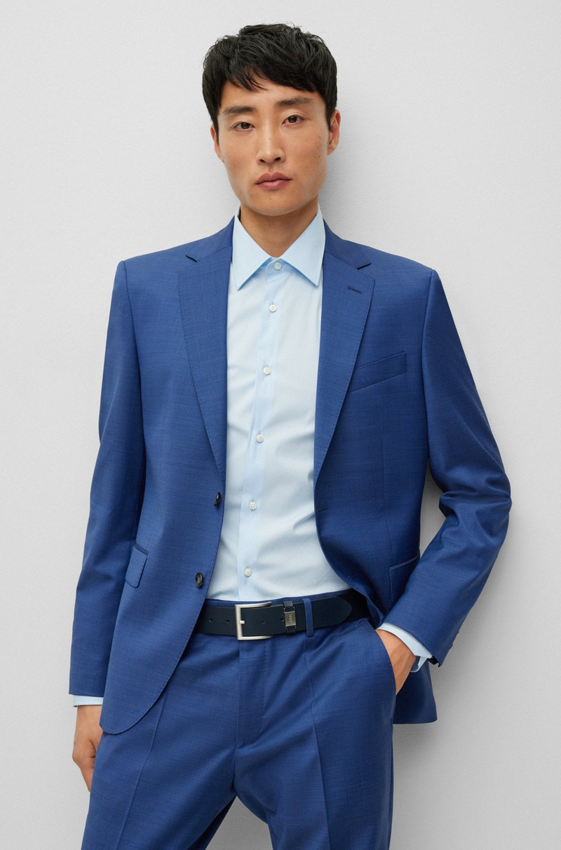REGULAR-FIT SUIT IN A MICRO-PATTERNED WOOL BLEND 2