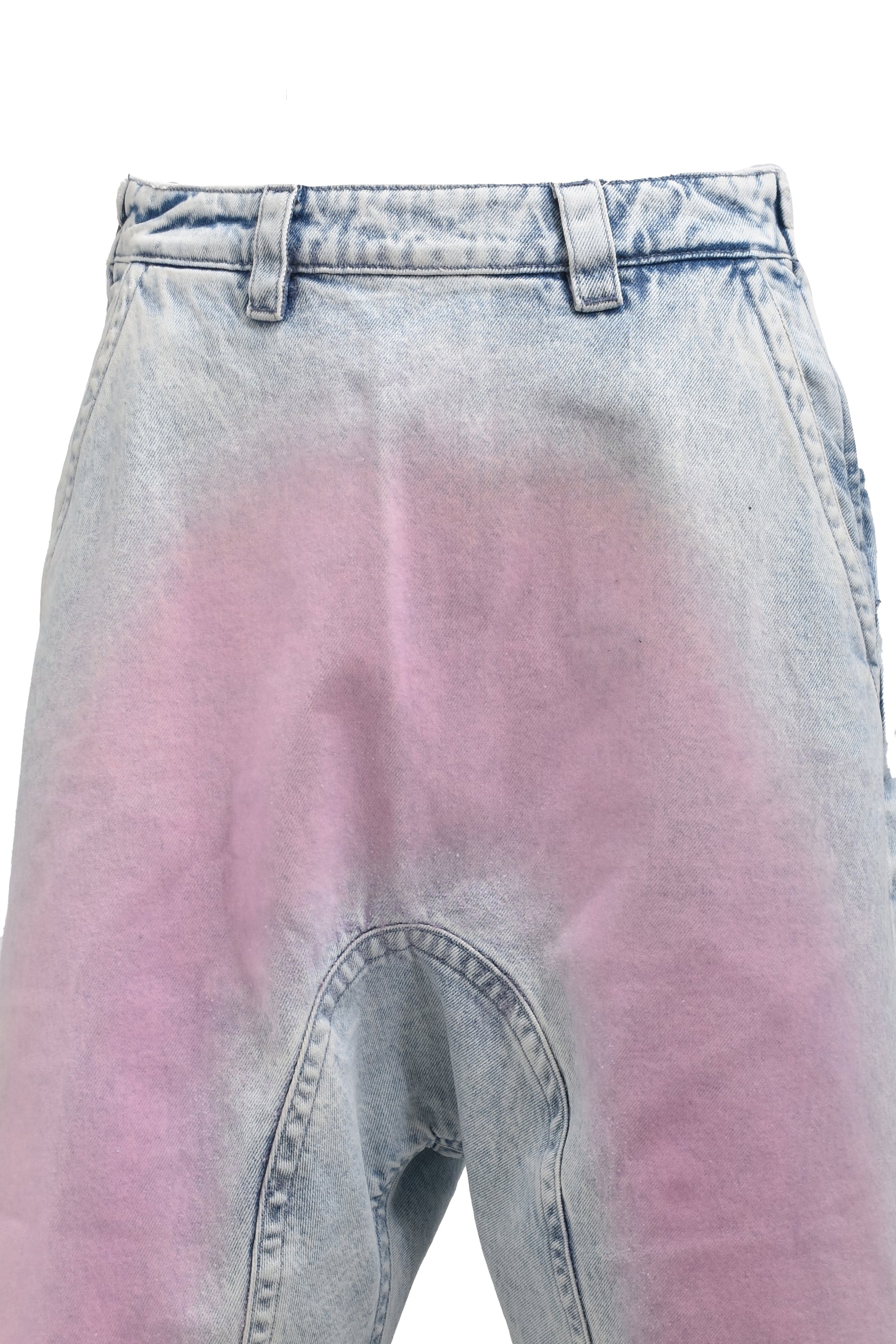 SHOUFFLE DENIM SHORTS / ICE BLU/PNK FLOCK - 4