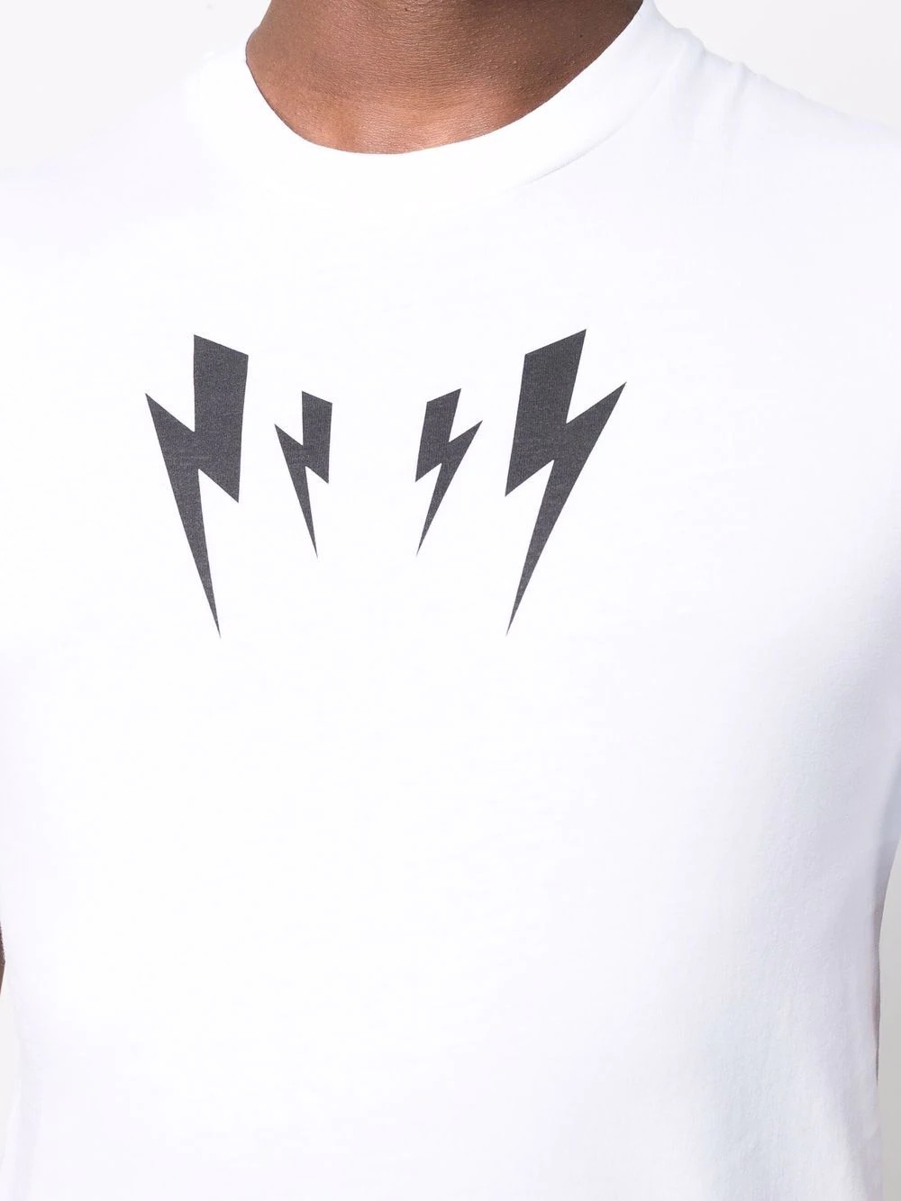 Thunderbolt mirror-print crew-neck T-shirt - 5