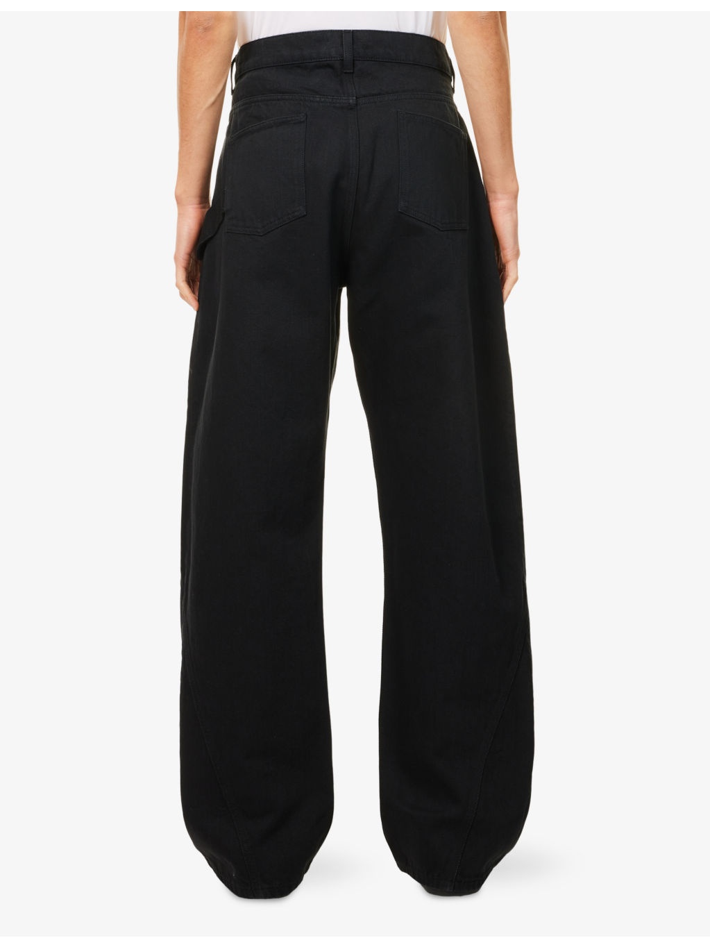 Twisted Workwear Wide-Leg Denim Jeans - 4
