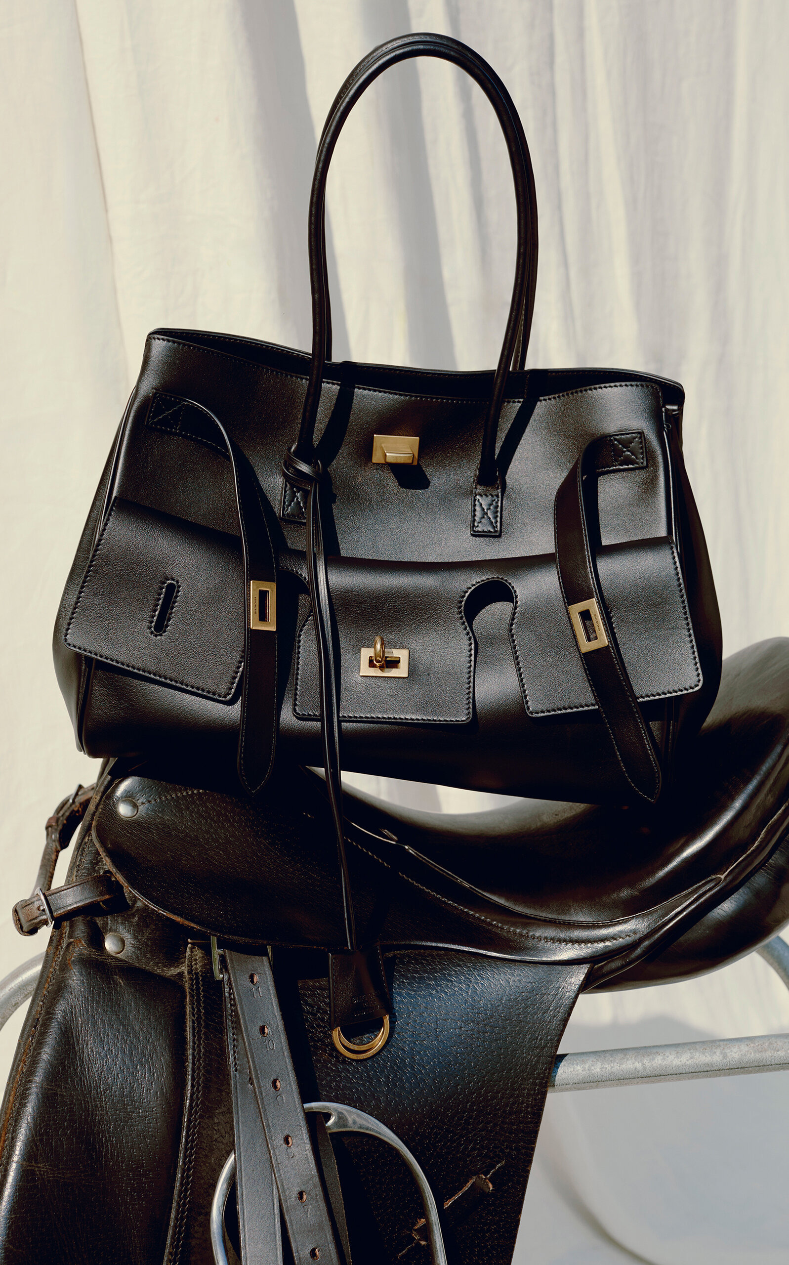 Bel Air Medium Leather Carry-All Bag black - 2