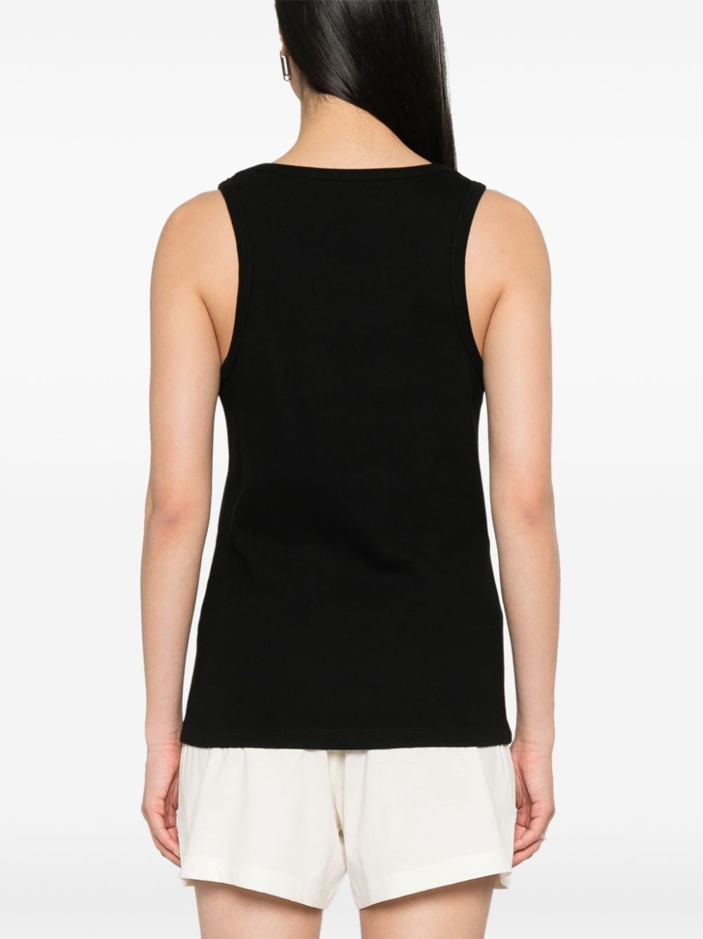 logo-embroidered tank top - 4