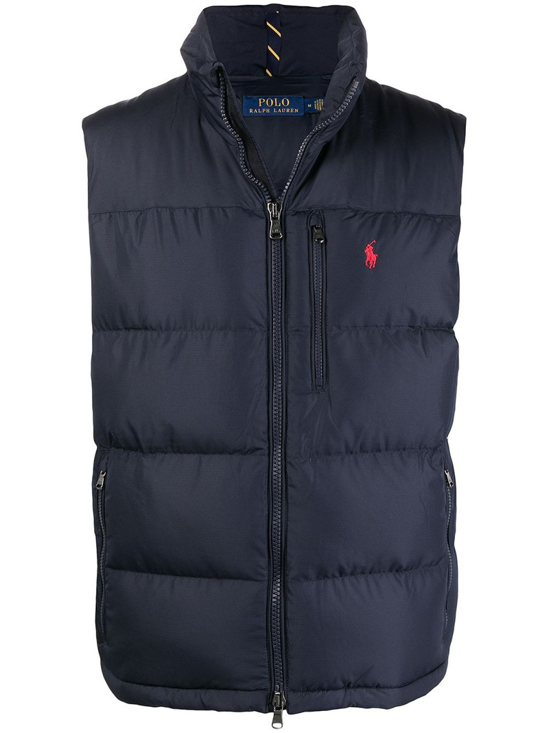 Pony logo padded gilet 1