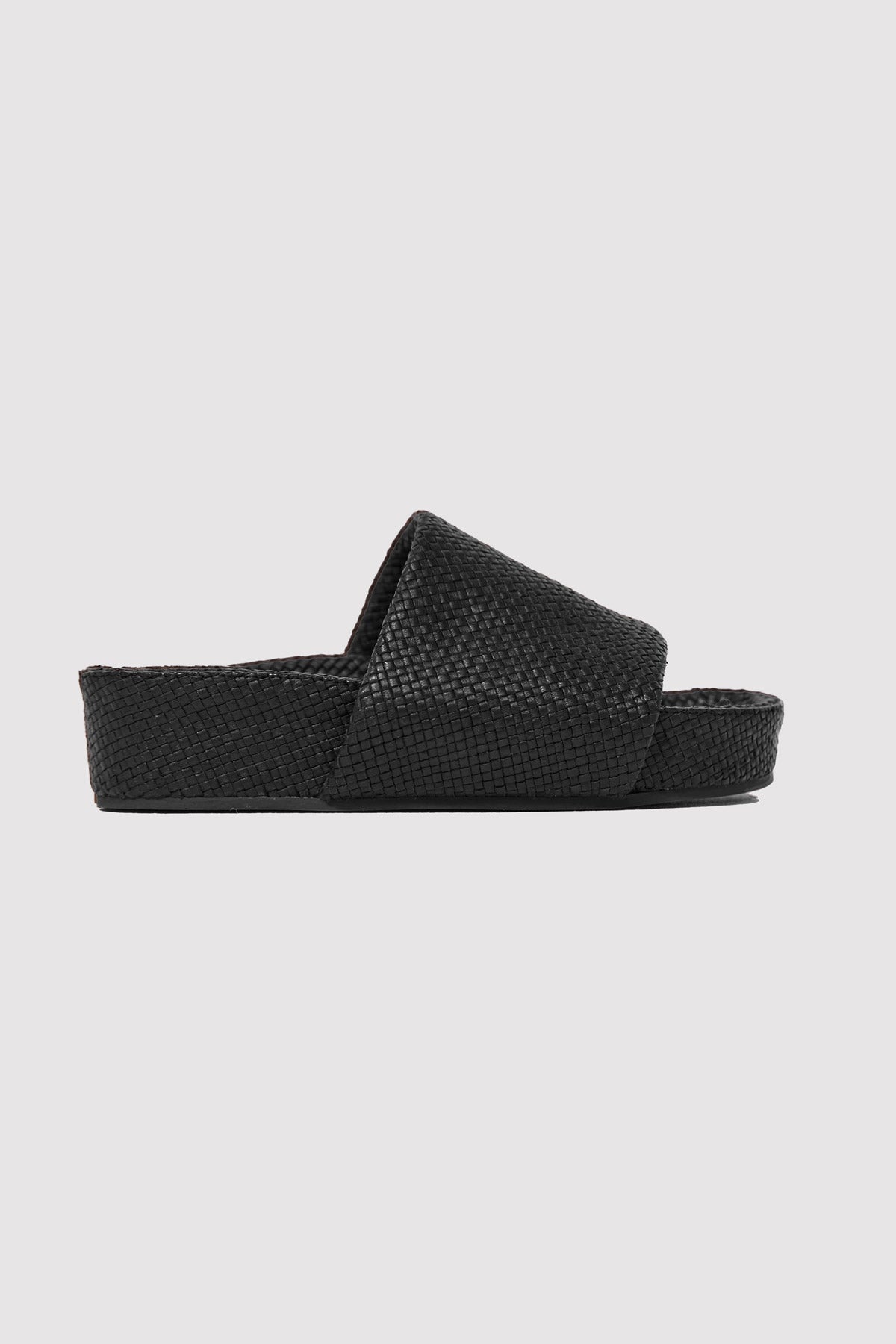 Woven Everyday Flatform Slide - Black - 3