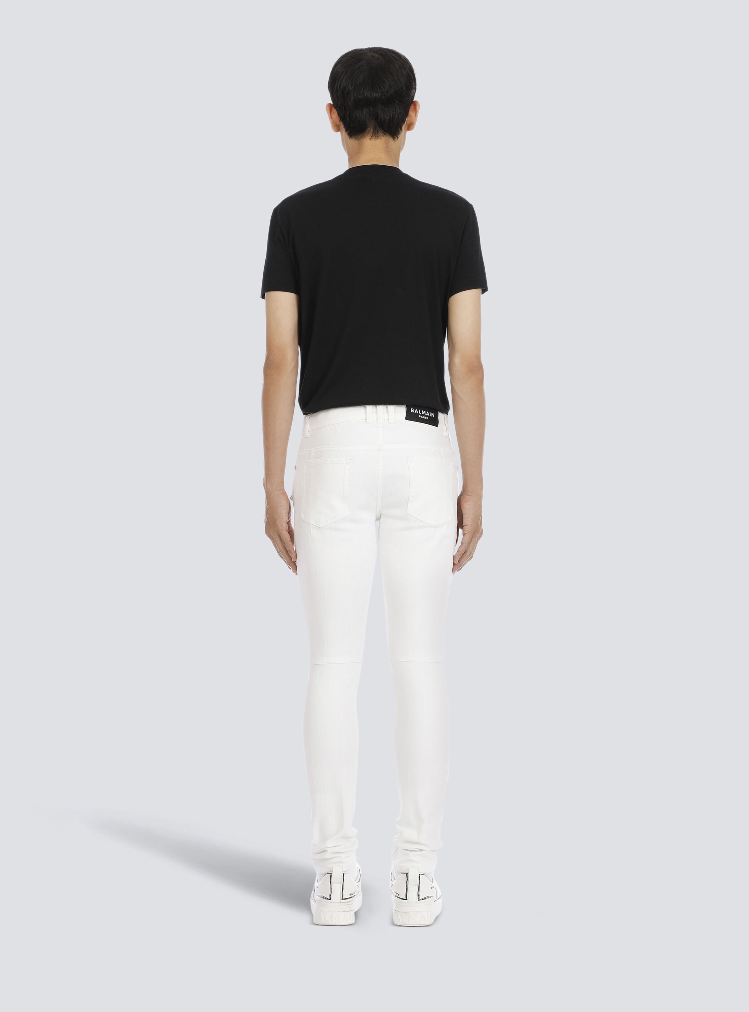 Slim-fit cotton jeans - 4