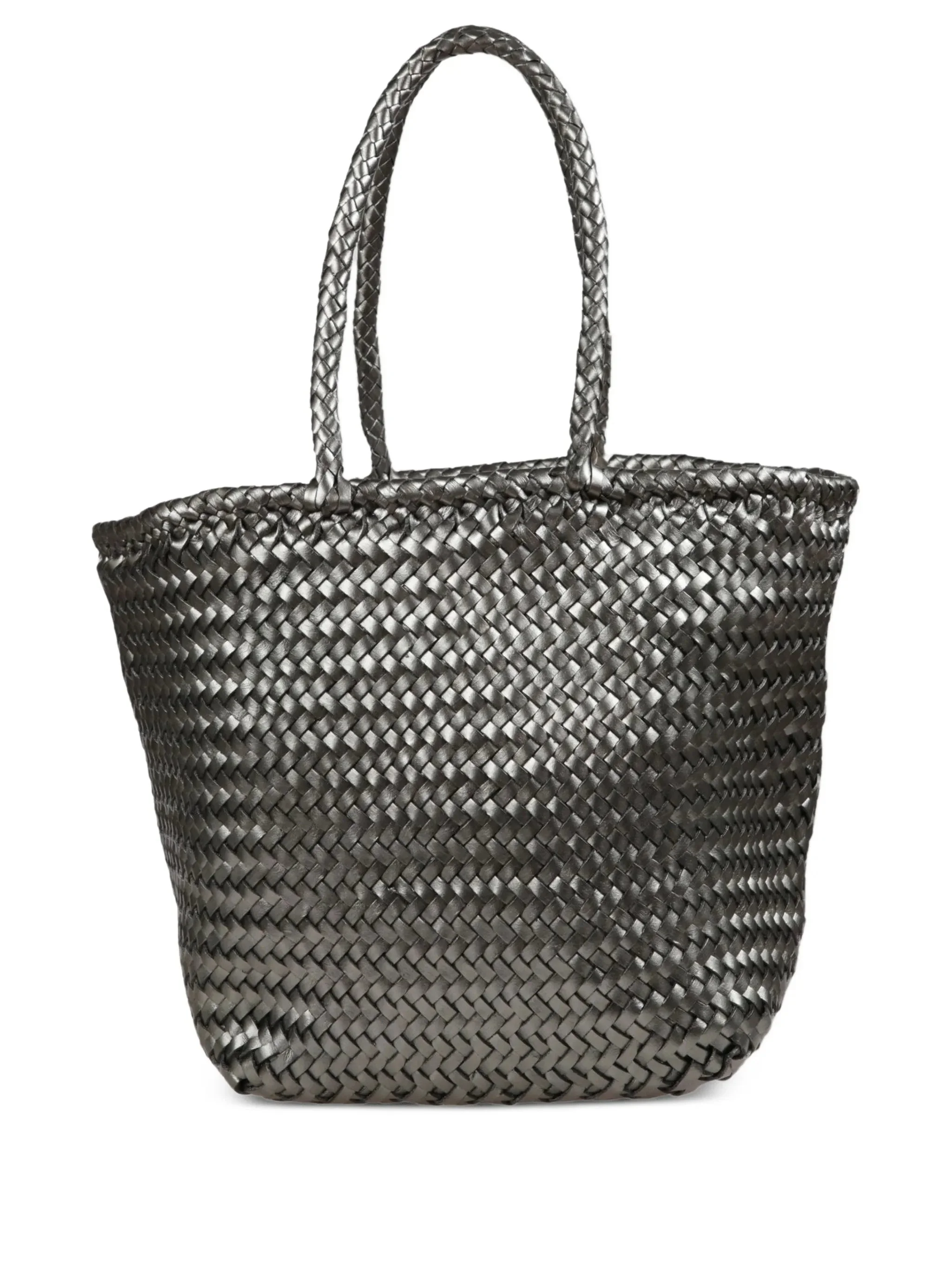 Dragon Diffusion Grace Basket Woven Leather Tote Bag - 1