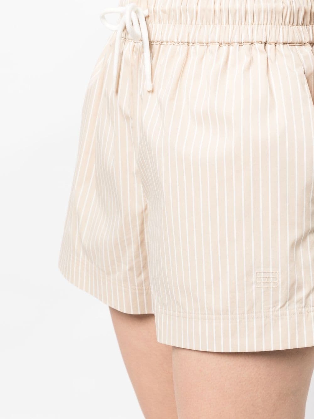 drawstring-waist thigh-length shorts - 5