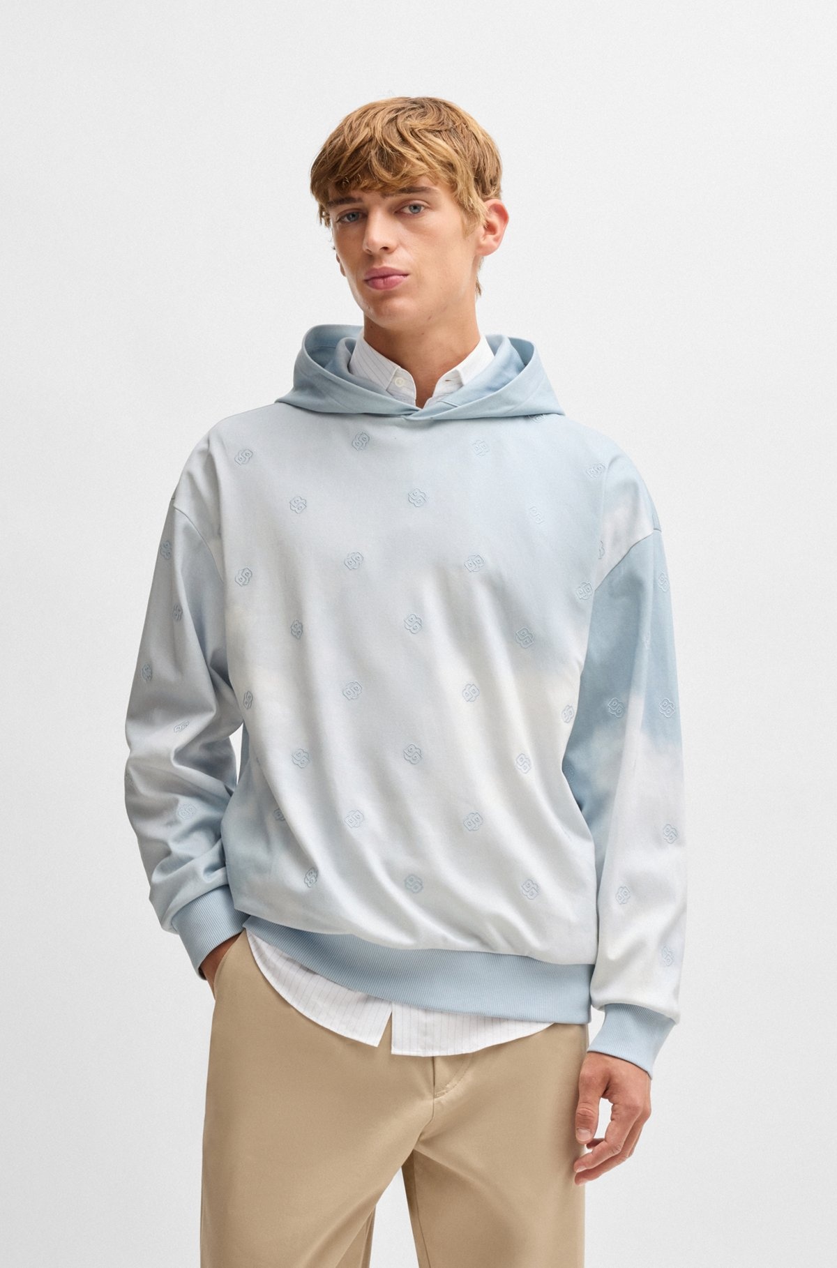 CLOUD-ARTWORK HOODIE WITH DOUBLE B MONOGRAMS - 2