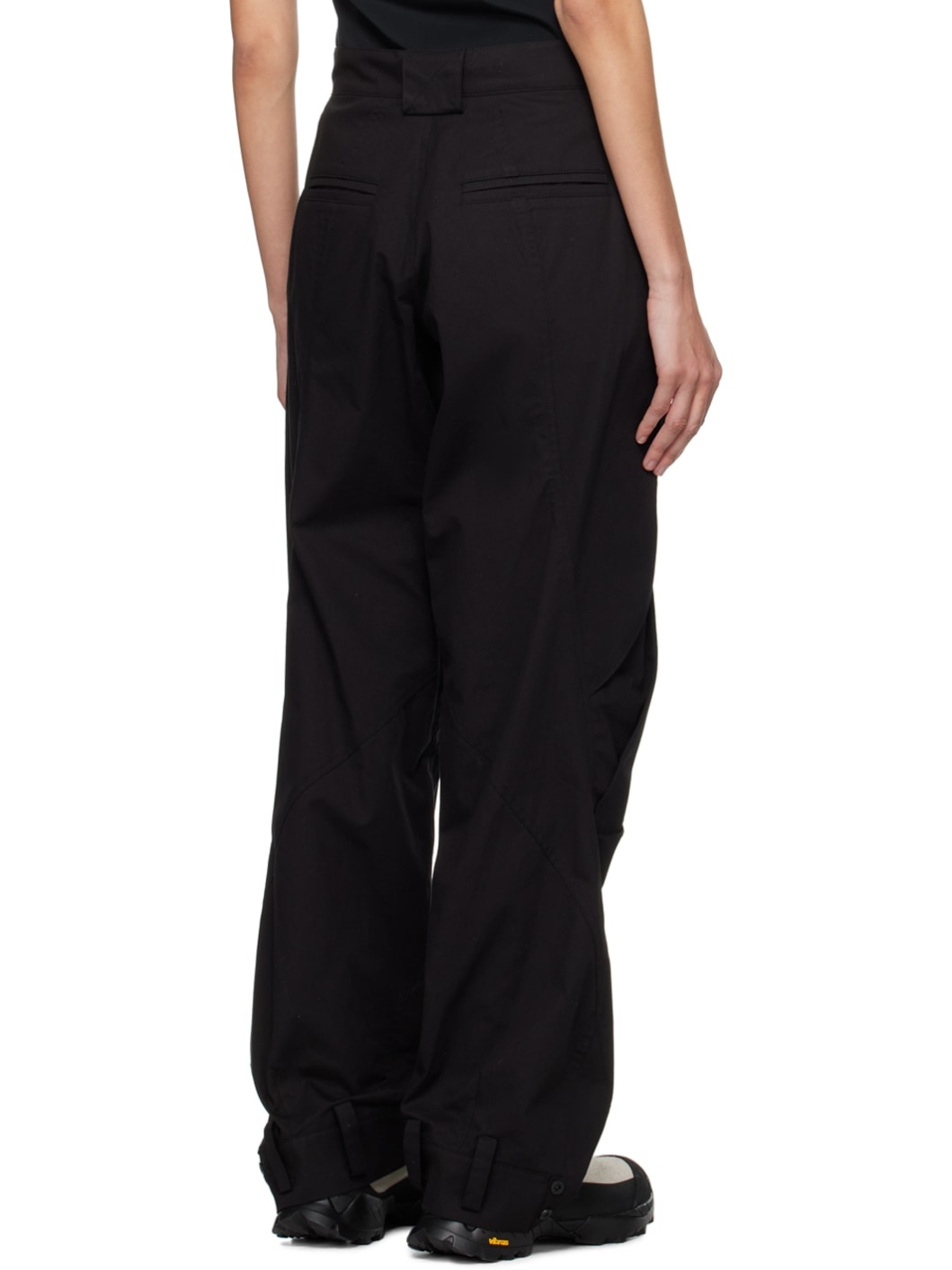 Black Flap Pocket Trousers - 3