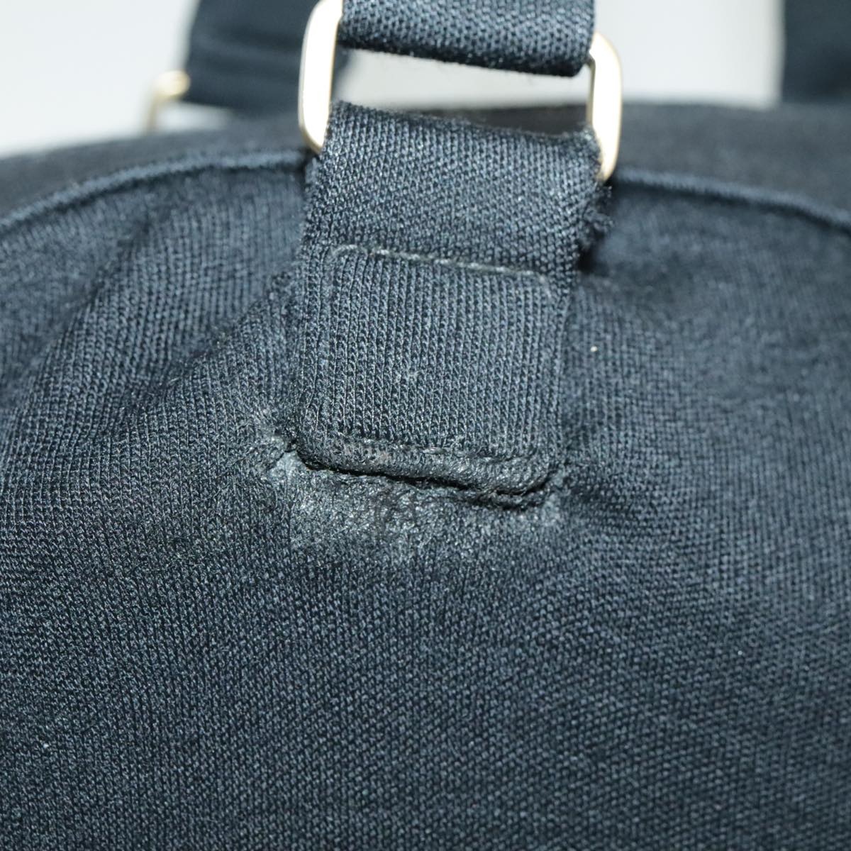 CHANEL Hand Bag Cotton Black Gold CC - 4