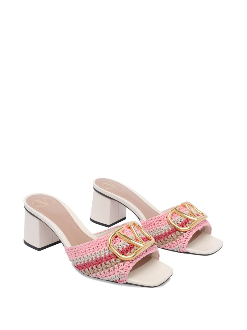 Valentino crochet Vlogo sandals outlook
