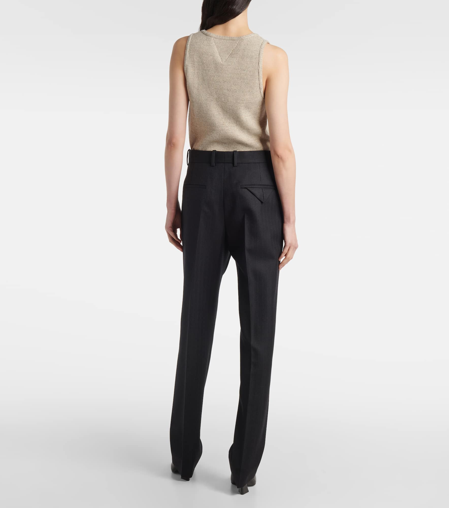 Wool tapered pants - 3