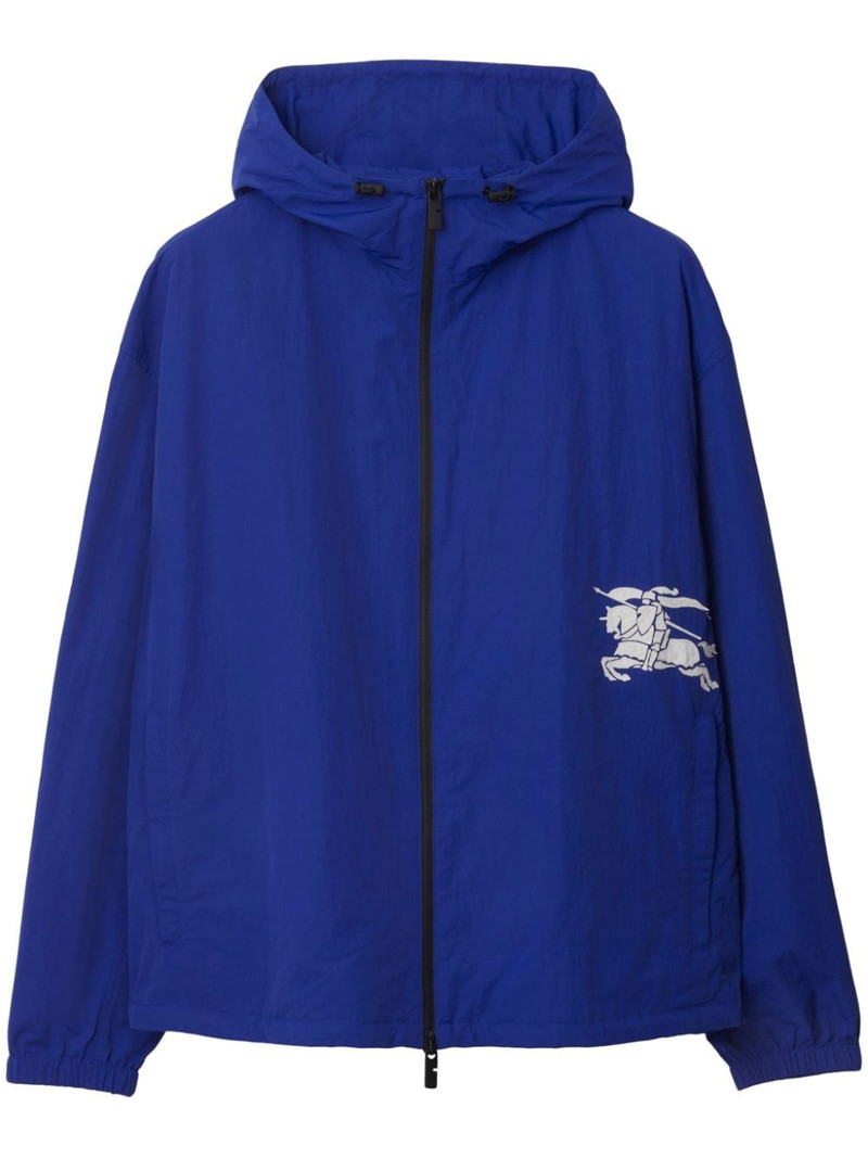 Equestrian Knight-appliquÃ© hooded jacket 1