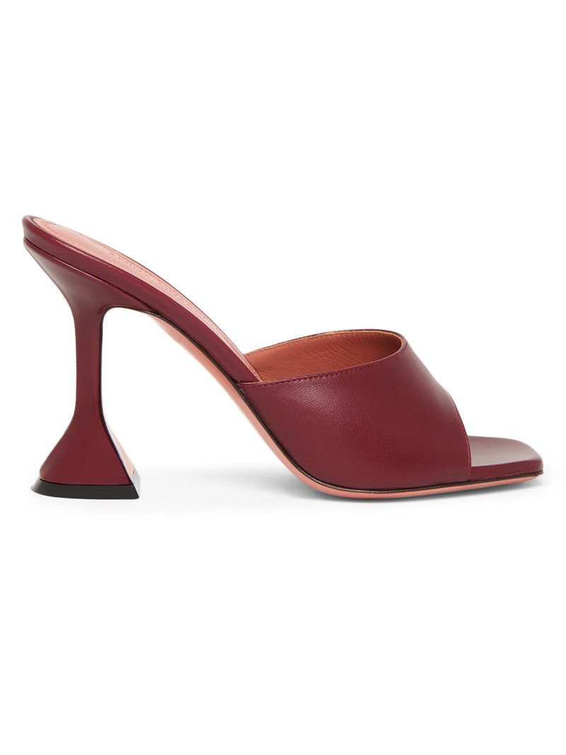 Women's Lupita 95MM Leather Mules - Nappa Wine 1