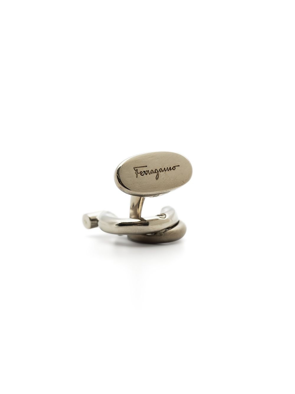 Gancio engraved-logo cufflinks - 2