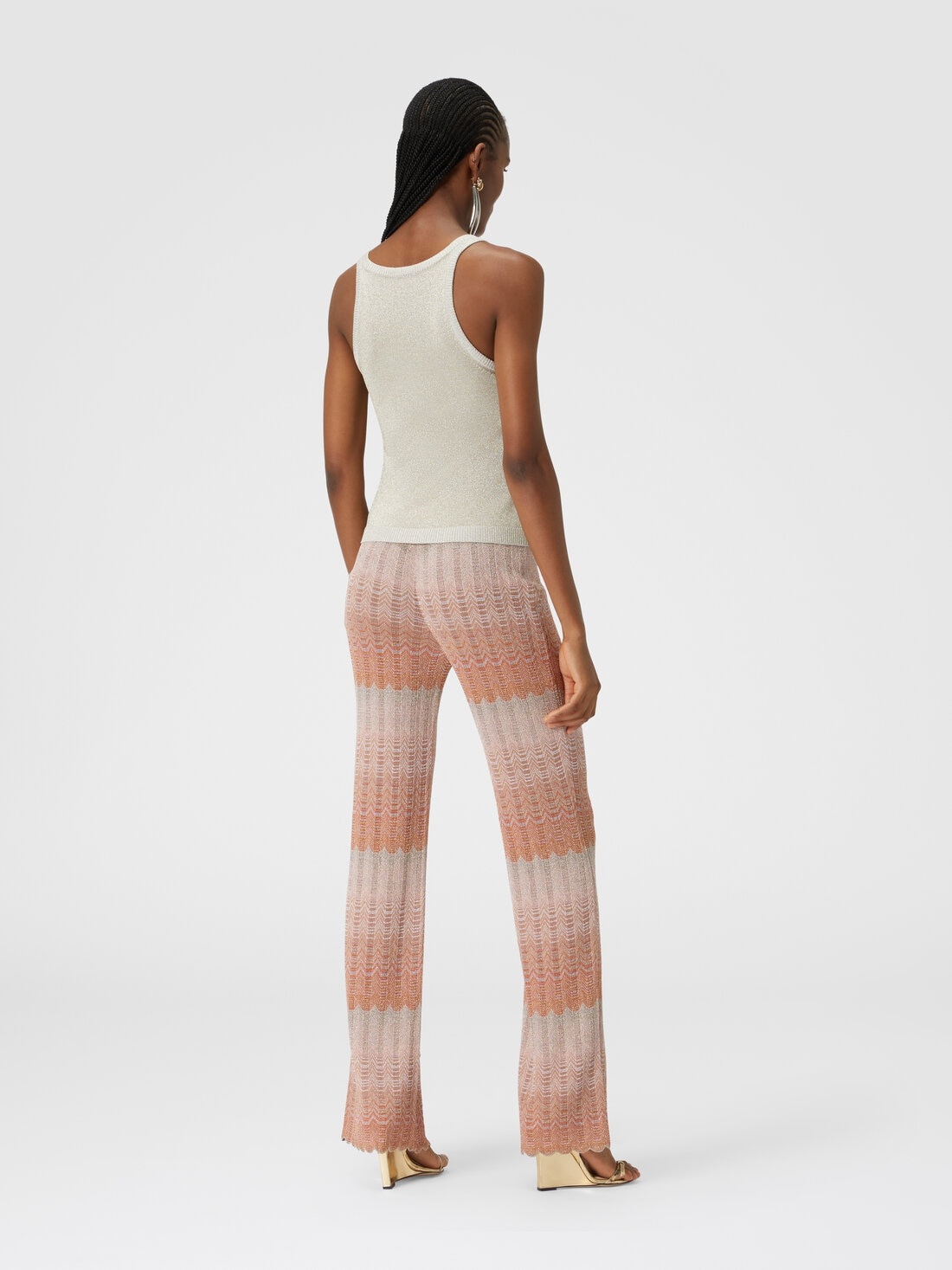 Glitter-effect viscose tank top - 3