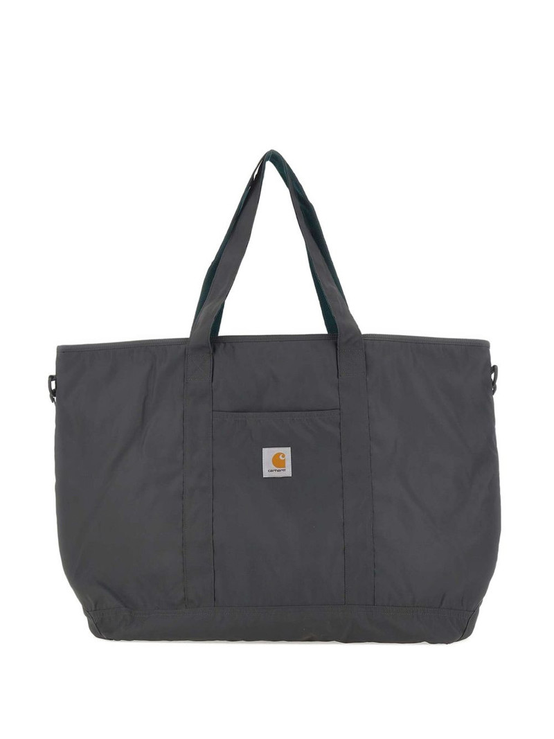large logo-patch tote bag 1