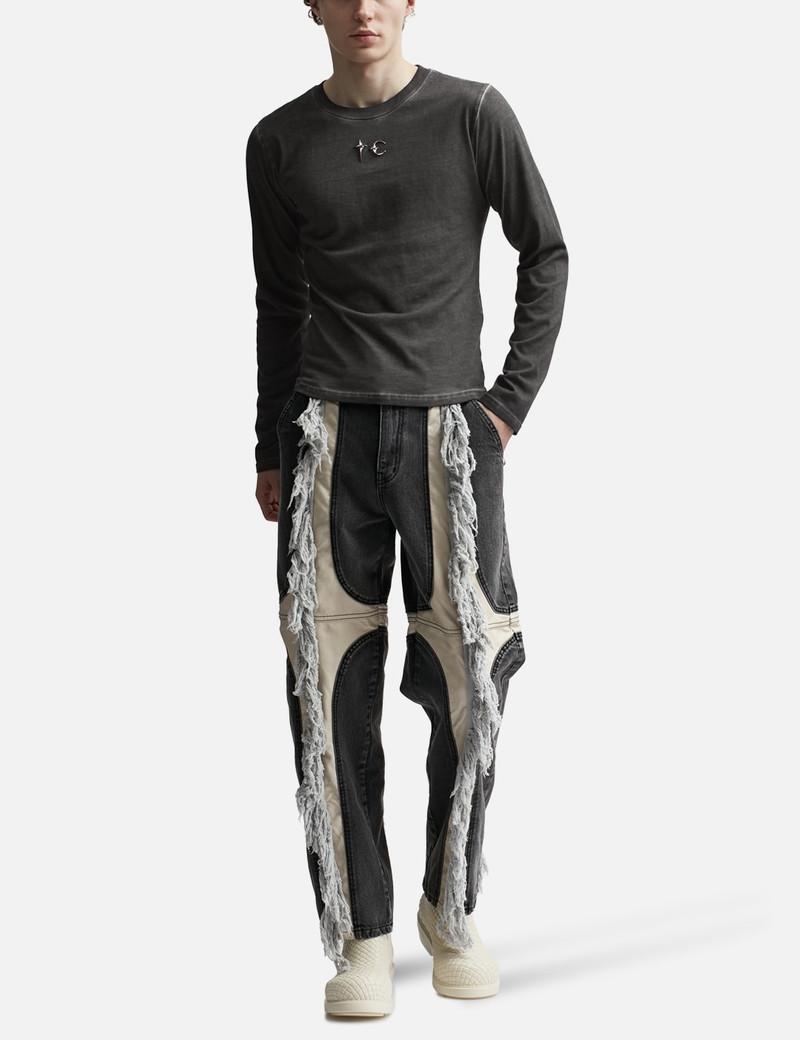Thug Club MOHICAN LEATHER DENIM PANTS outlook