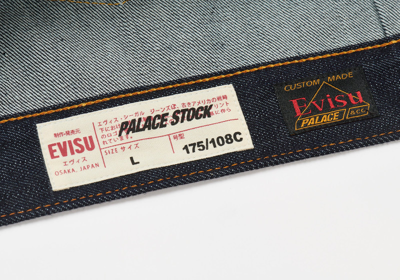 PALACE EVISU DICE DENIM JACKET RAW 5