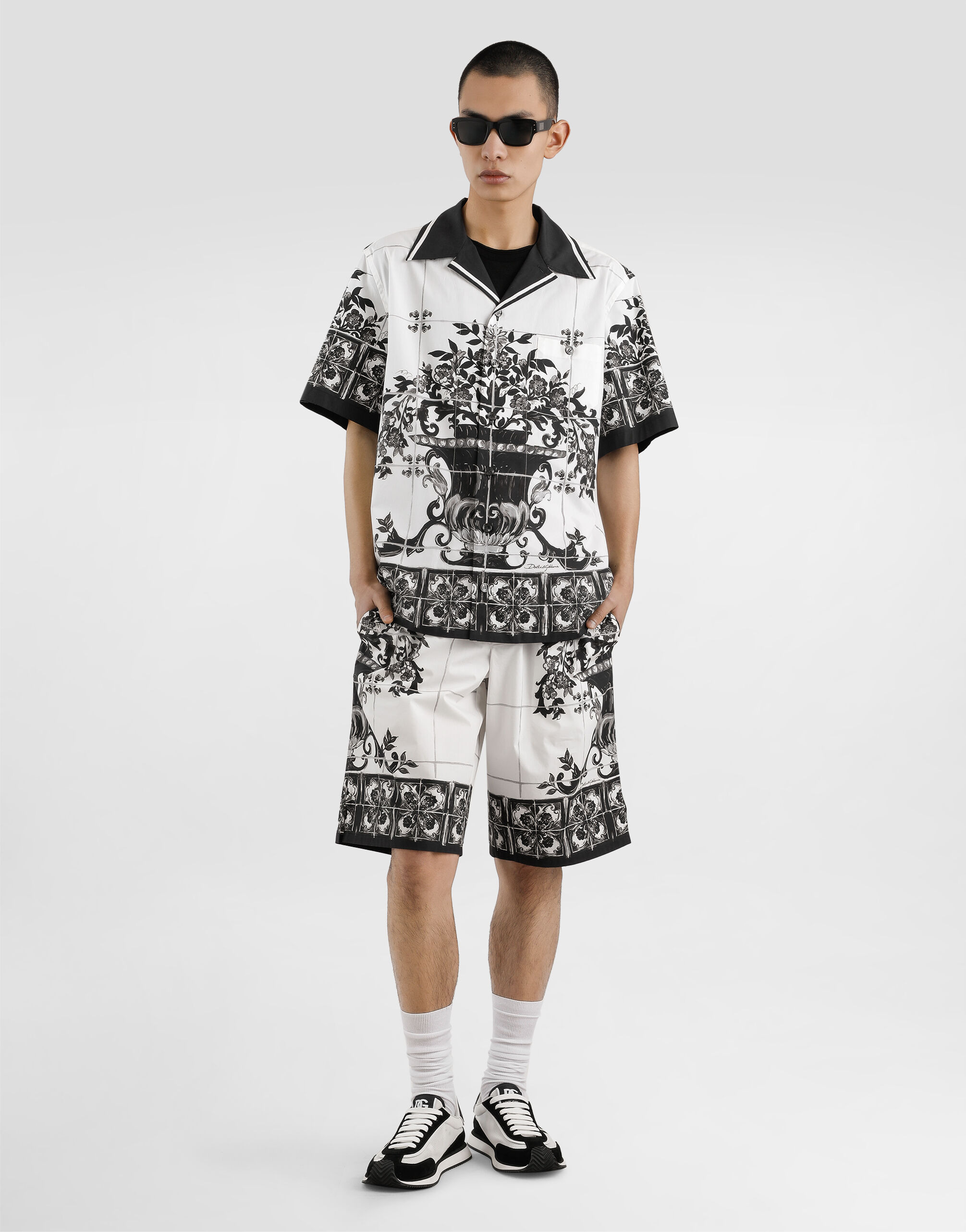 Majolica-print poplin hawaii shirt - 2
