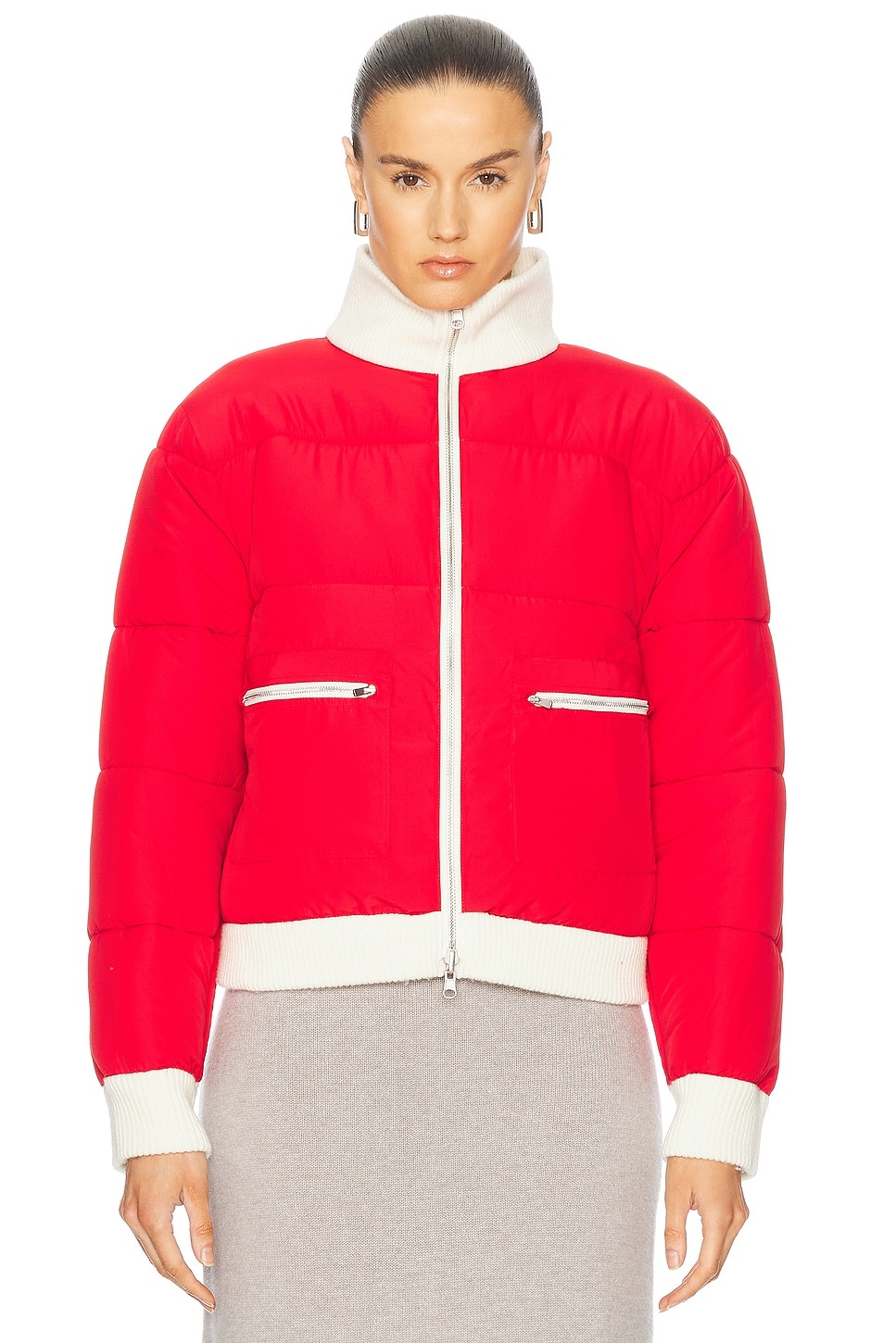 Quilted Cashmere Blend Reversible Puffer Jacket - 2