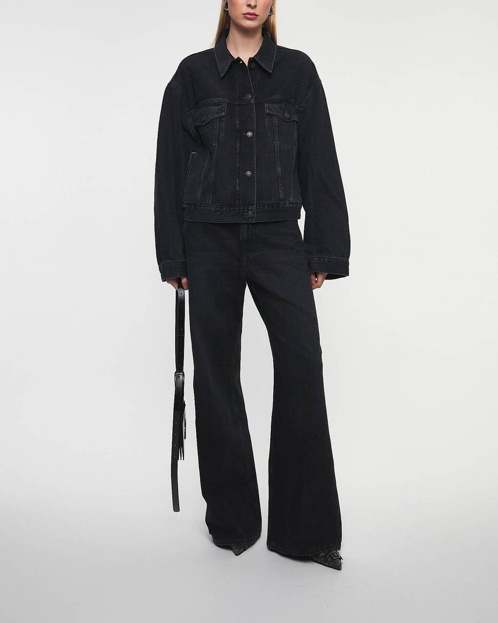 Jacket Relaxed Fit Denim  Black - 3