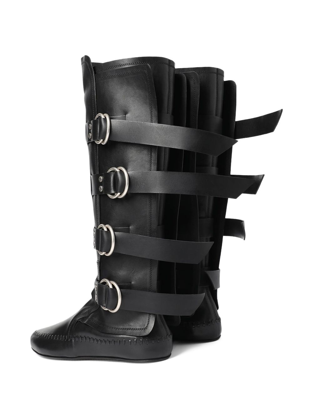 Siver biker knee-high boots - 3