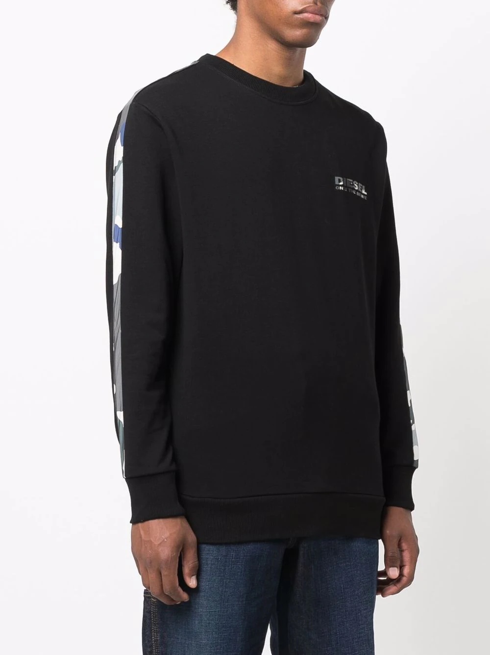 logo-print crew neck sweatshirt - 3