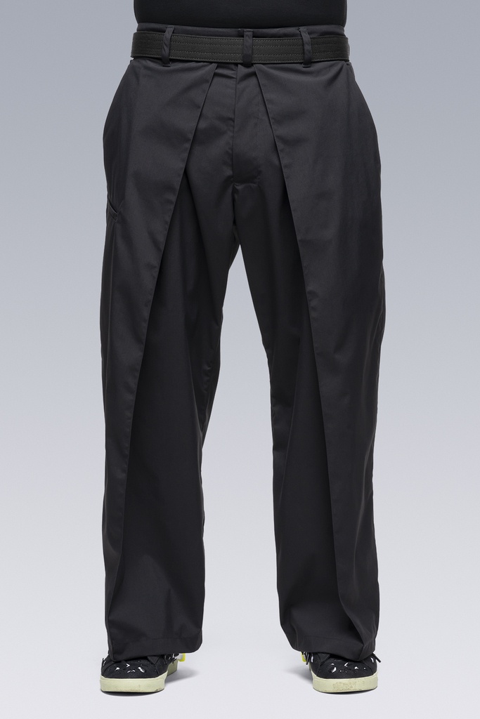 P45-E Encapsulated Nylon Single Pleat Trouser Black - 1