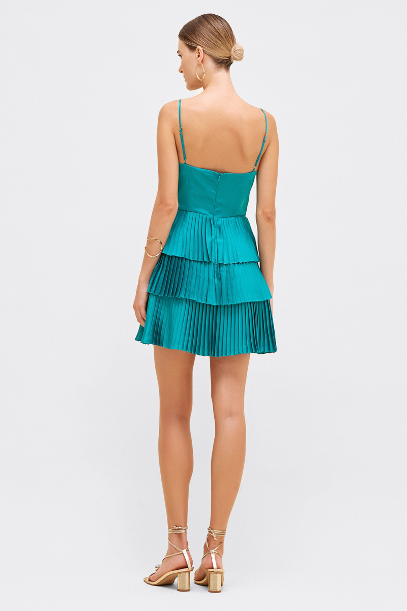 PatBO DREAM SATIN FLOWER MINI DRESS outlook