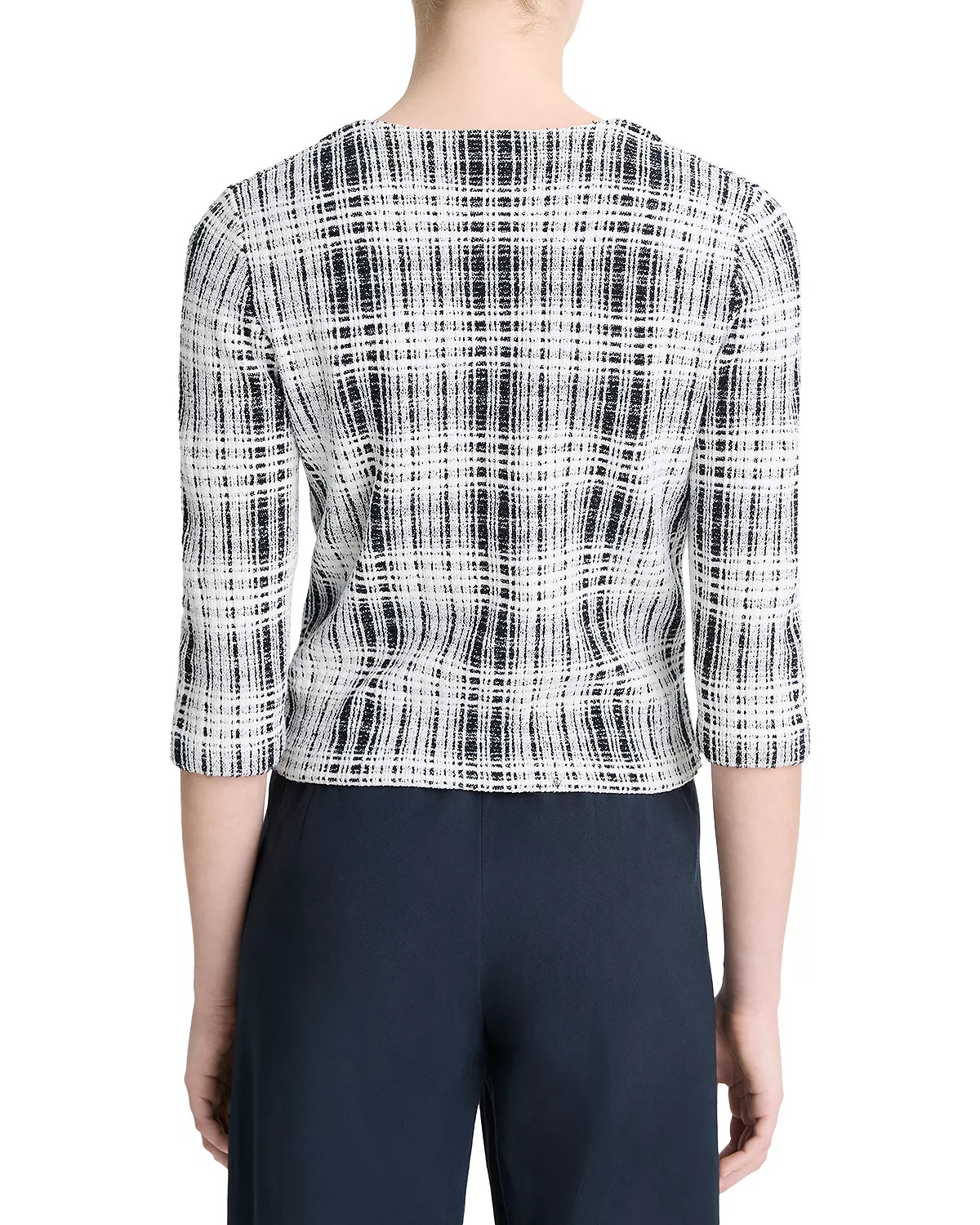 Bouclé Plaid Top - 3