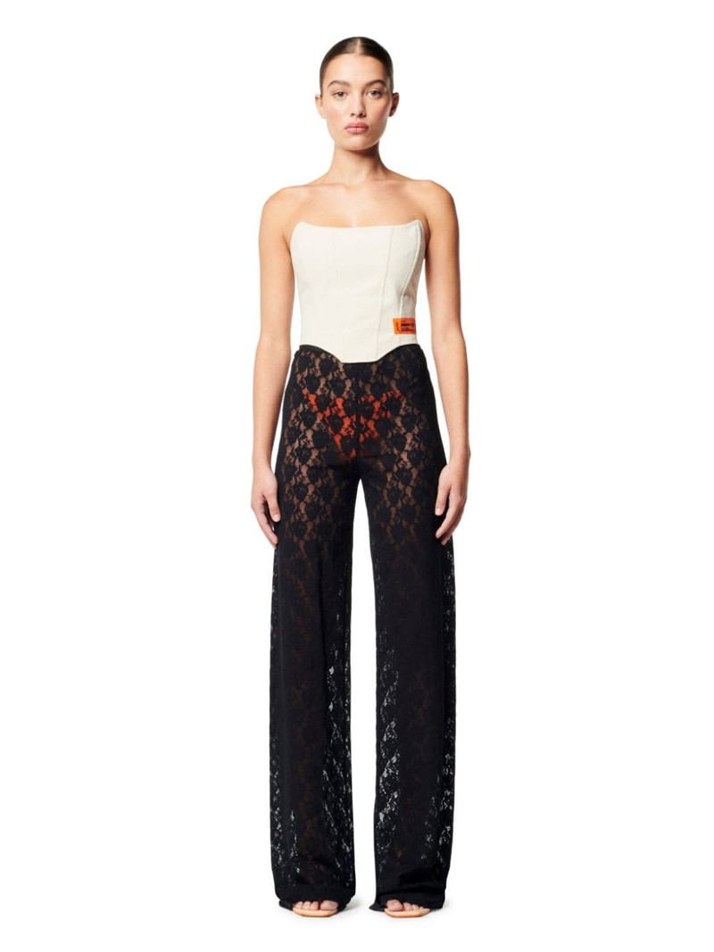 Heron Preston Lace Wide Leg Trousers outlook