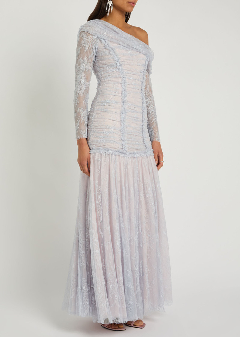 Needle & Thread Needle & Thread Gigi Lace One-shoulder Tulle Gown outlook