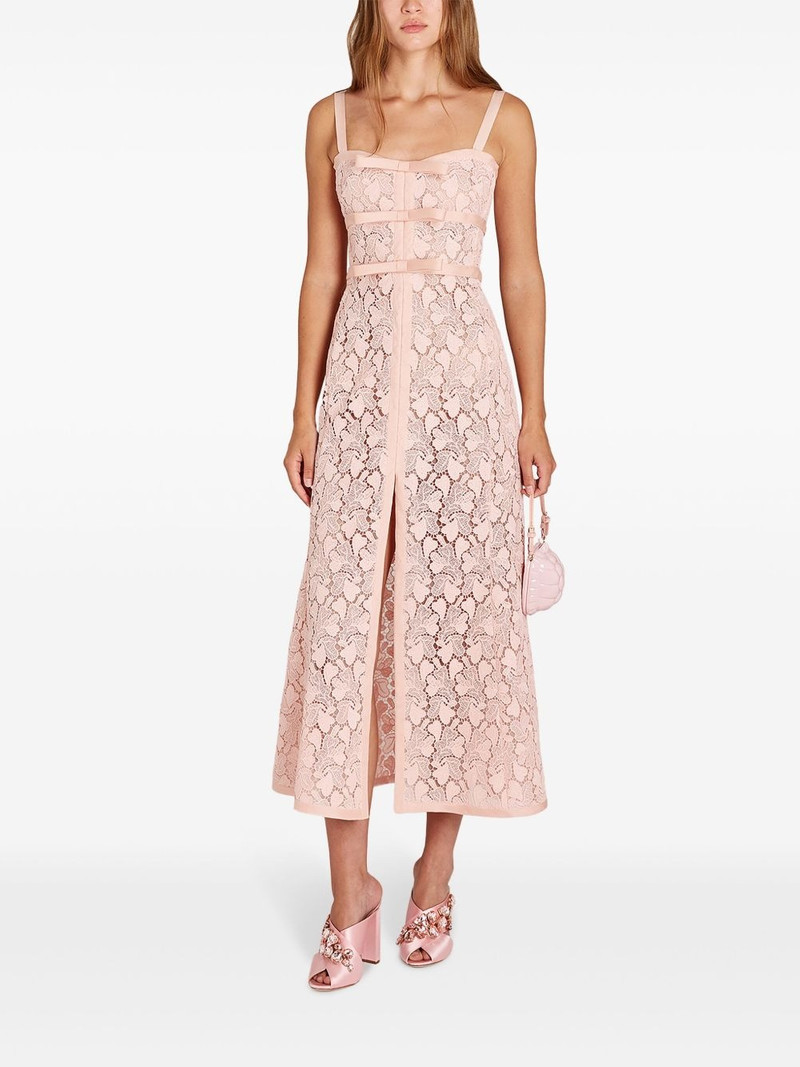GIAMBATTISTA VALLI bow-detail macramé dress outlook