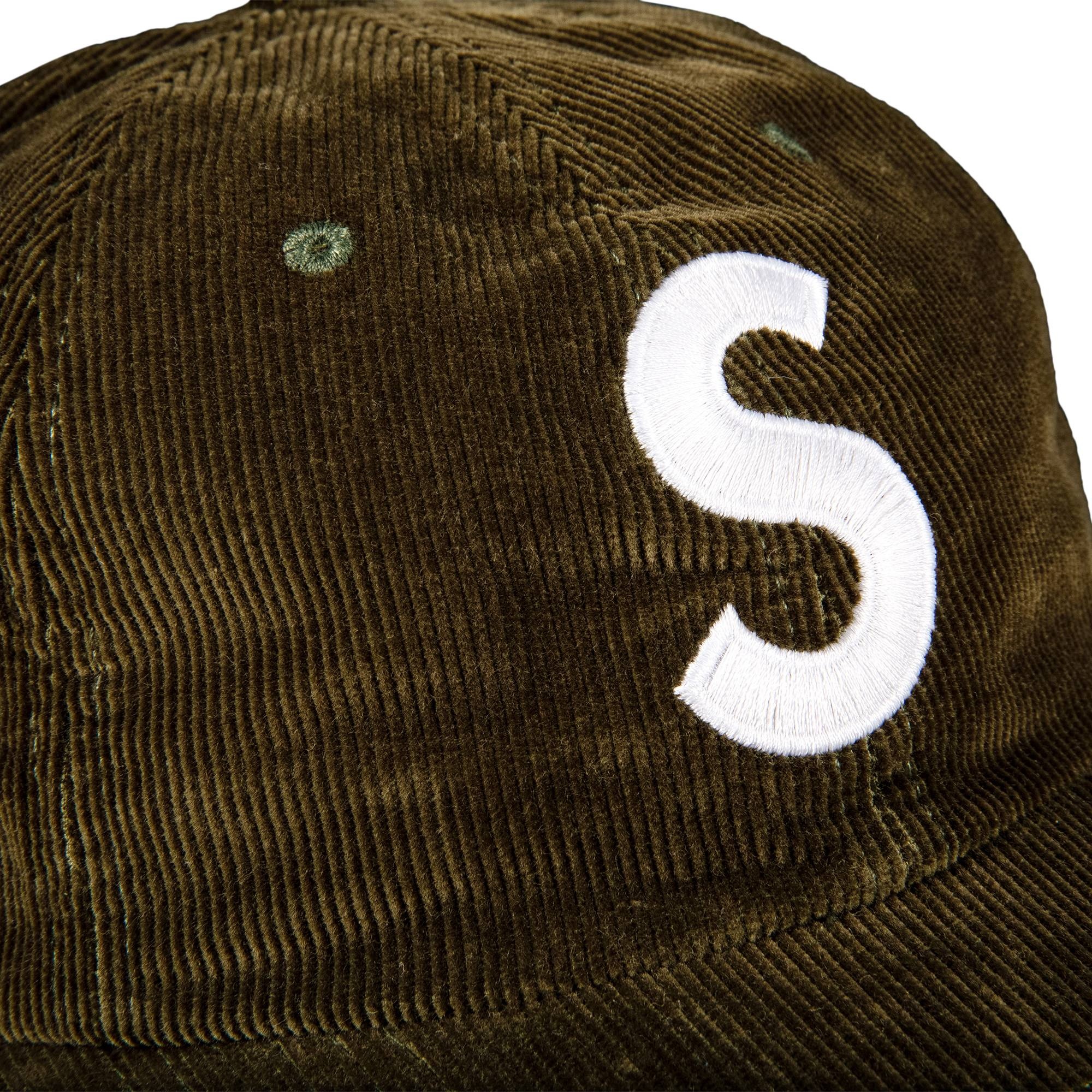 Supreme Fine Wale Corduroy S Logo 6-Panel 'Olive' - 3