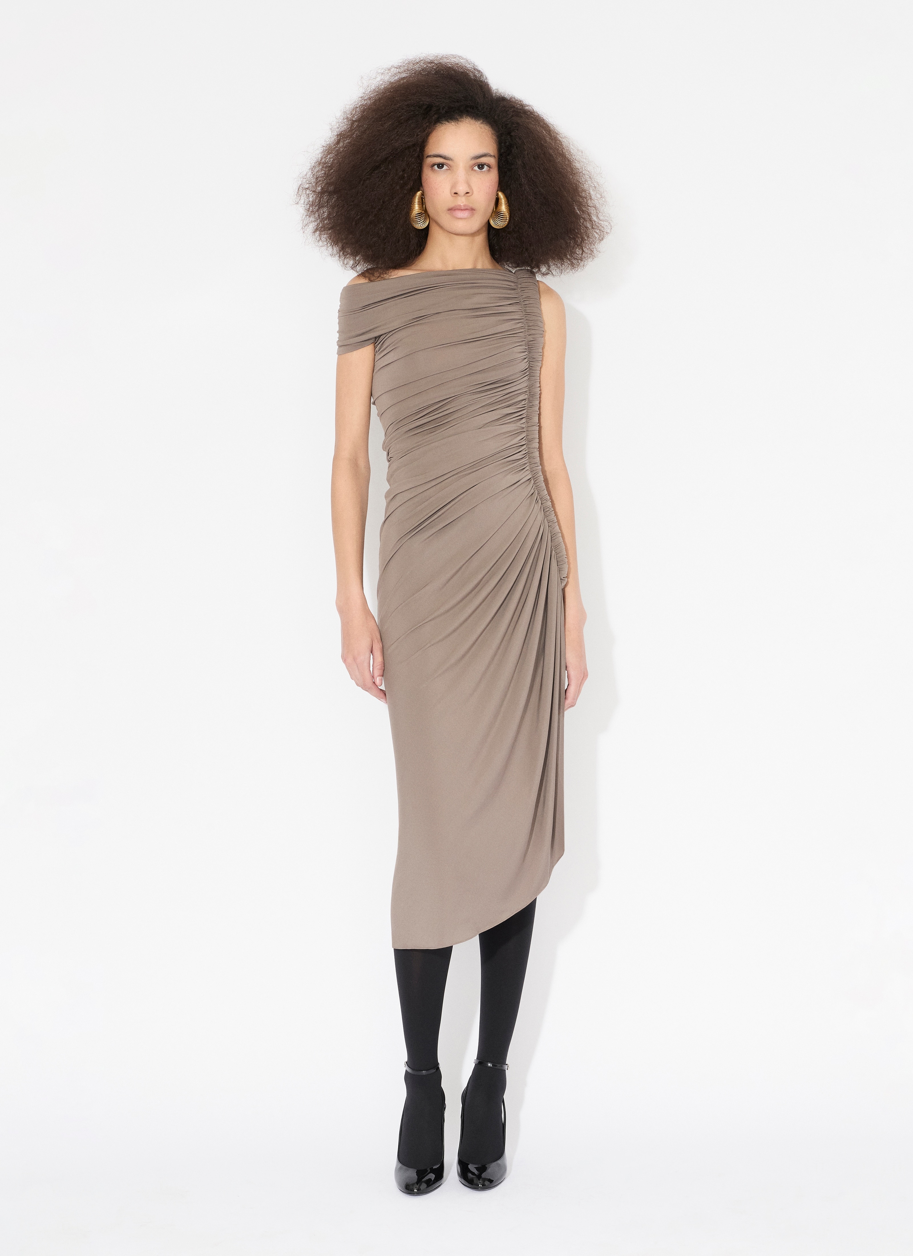DRAPED DRESS IN SUPPLE JERSEY - 2
