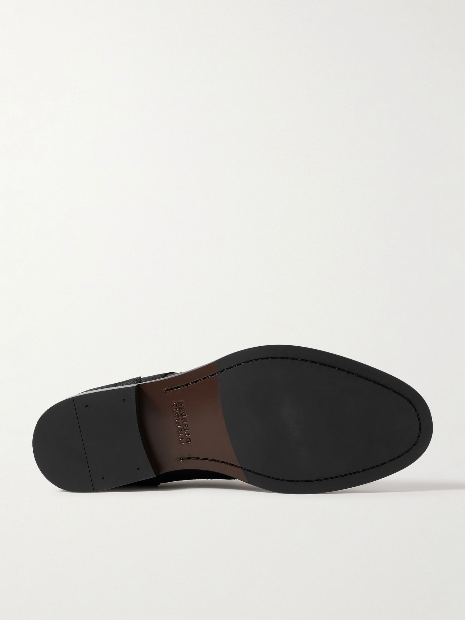Waxed-Suede Derby Shoes Black - 3