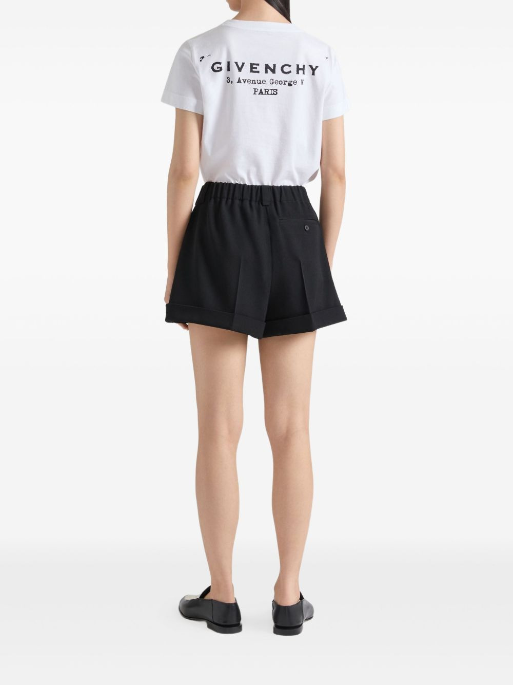 pleated cuffed shorts - 3