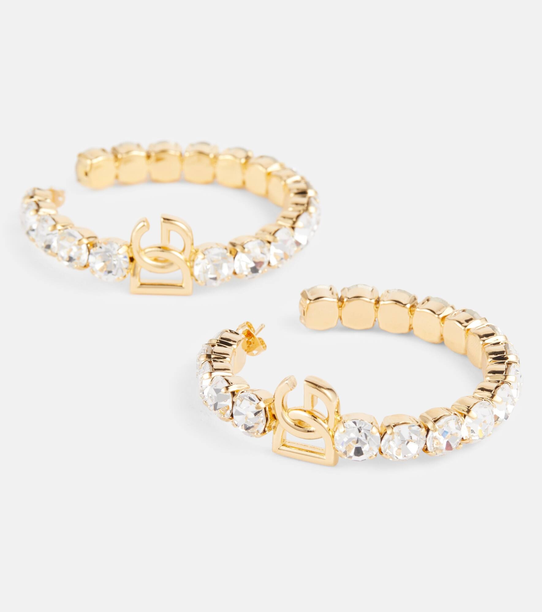 Embellished hoop earrings - 4