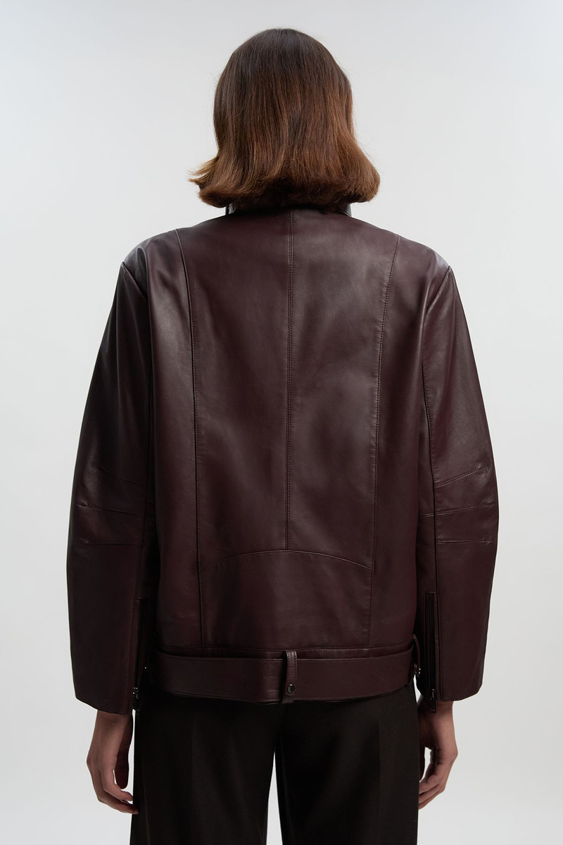 Leather Relaxed Biker Jacket 6