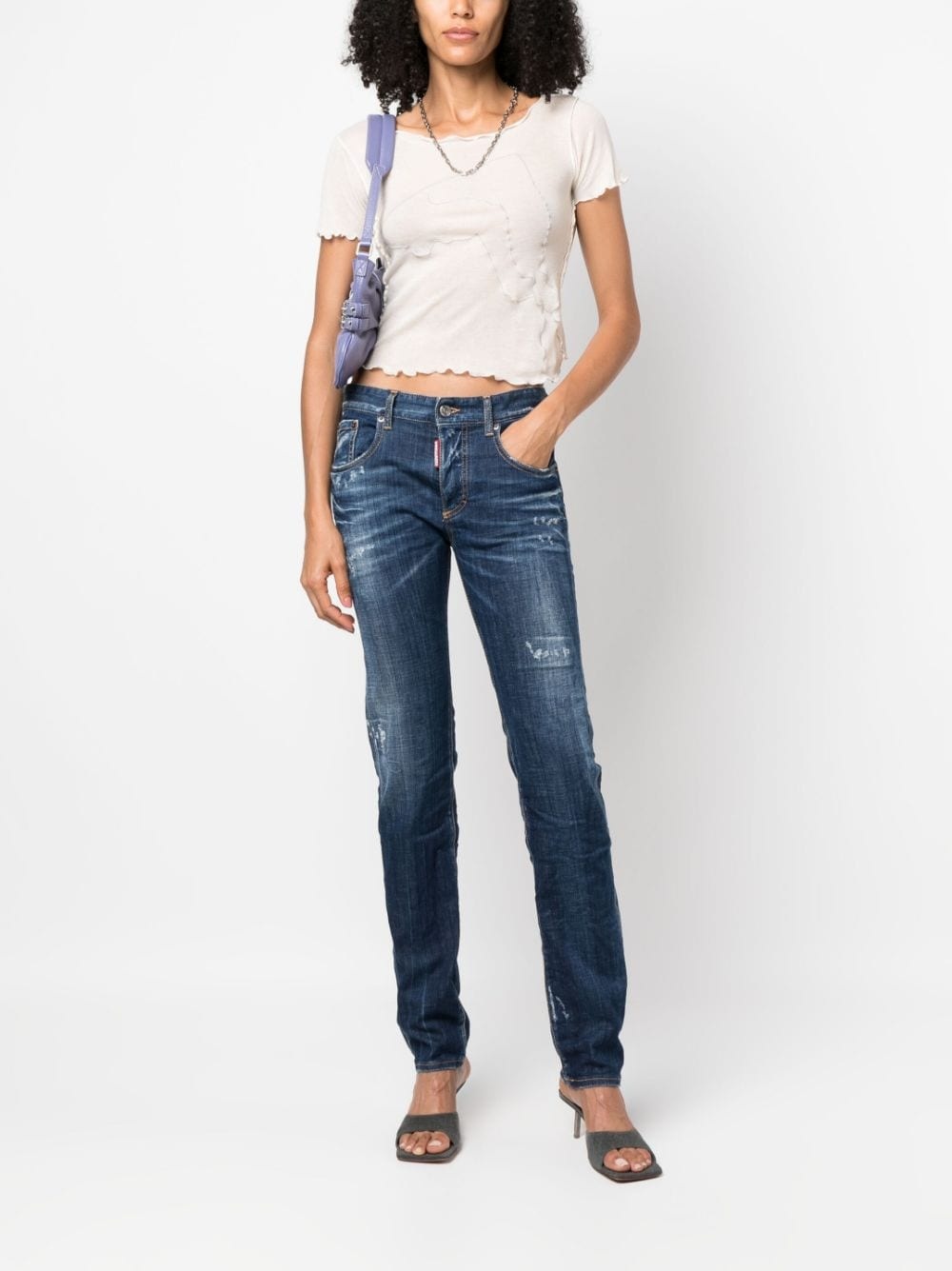 24/7 distressed skinny jeans - 2