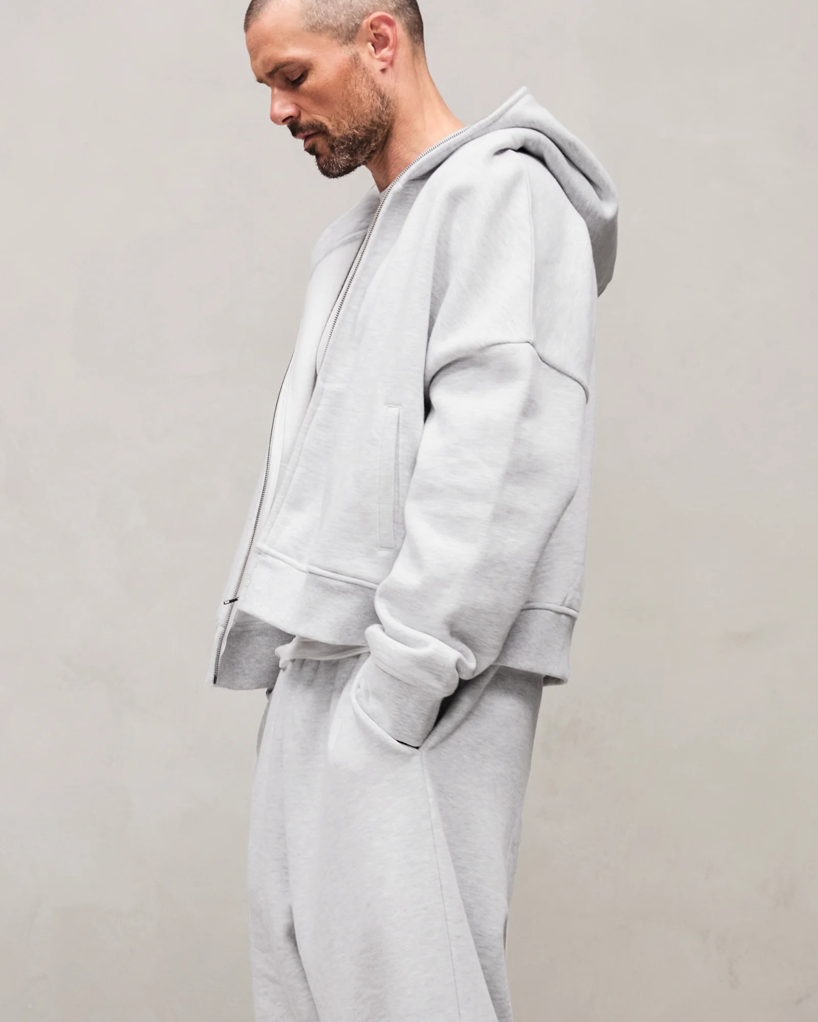 ETERNAL ZIP HEATHER GREY - 3